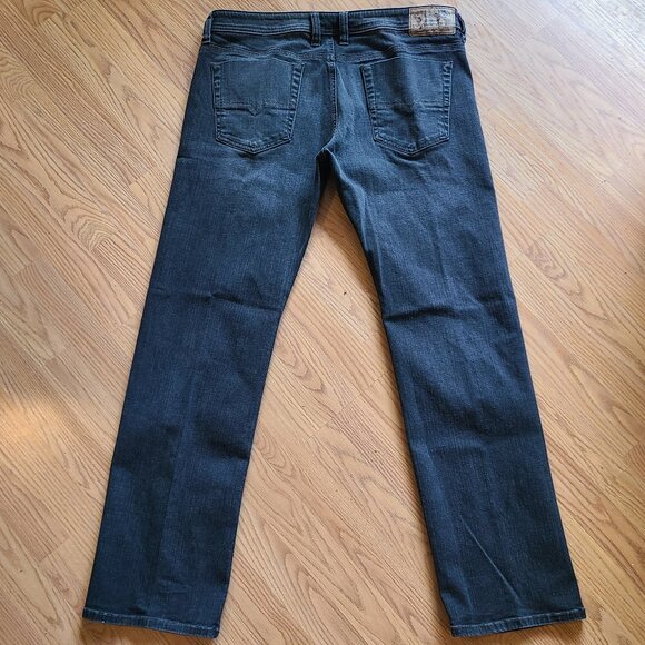 DIESEL INDUSTRY VIKER REGULAR STRAIGHT JEANS STRETCH DENIM VINTAGE BLACK WASH 36 - Picture 4 of 6
